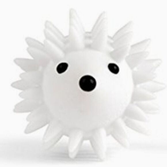 🔺️NIB White Hedgehog Rubber Spikey Laundry Dryer Buddy Balls Set of 2 - Picture 3 of 10